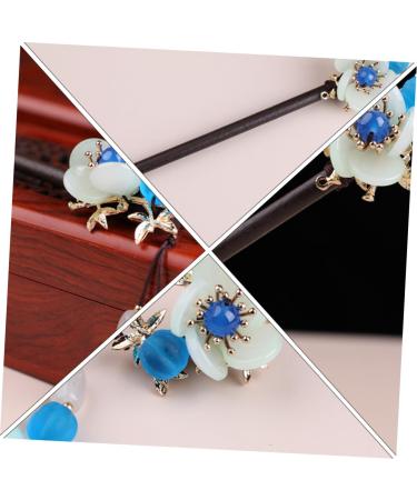 minkissy 1pc Updo Hairpin Hair Stick Pin Hair Chopsticks Retro Hairpin Bun Hair Clip Curly Hair Stick Chinese Hair Sticks Vintage Hairpin Jade Hair Stick The Flowers Wooden Stone Flower - Buy Online on GoSupps.com