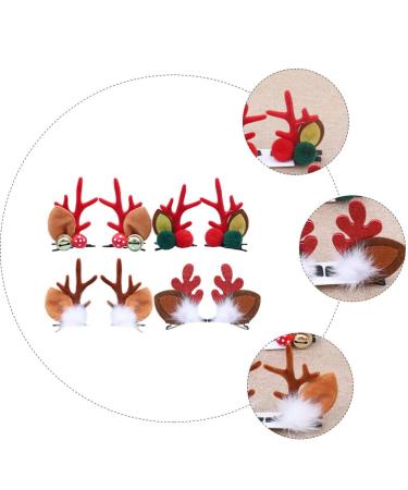 Holibanna 4 Couples Christmas Hair Clips - Reindeer Elk Moose Hair Accessories for Girls & Ladies - Buy Online on GoSupps.com