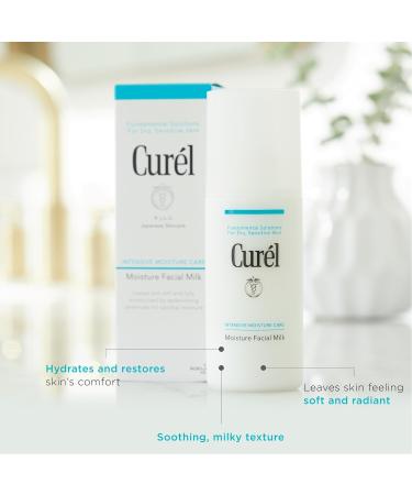 Curel Japanese Skin Care Moisture Facial Milk Moisturizer Daily Face Lotion for Dry Sensitive Skin pH Balanced Unscented Advanced Ceramide Care Face Cream without Drying Alcohols 4 Oz Moisture Face Milk - Buy Online on GoSupps.com