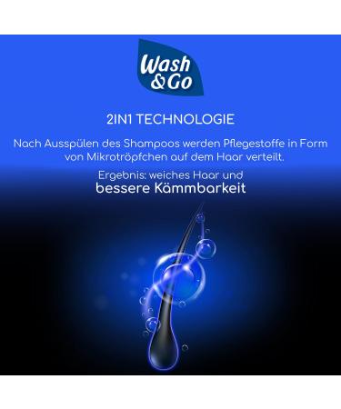 Buy Wash & Go 2in1 Shampoo & Conditioner Sport 400ml | Daily Hair Care for Fresh Hair & Scalp | International Shipping Available - Buy Online on GoSupps.com