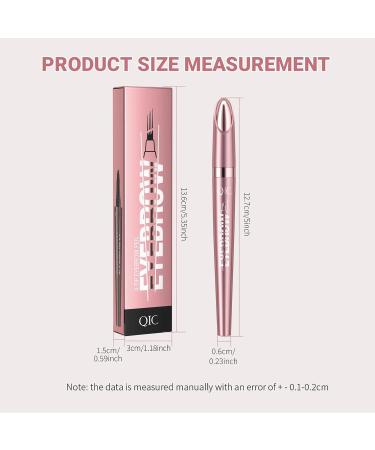 Fogrime Four-Head Split Liquid Eyebrow Pencil - Waterproof Long-Lasting Smudge-Proof - Ideal for Makeup Beginners - Convenient and Natural-Looking - 4 Colors Available (Light coffee) - Buy Online on GoSupps.com