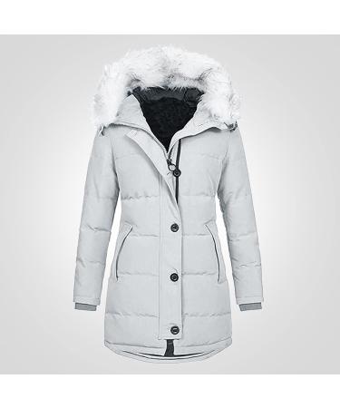 Buy Haiorziyou Women's Elegant Fleece Jacket - Affordable Winter Transition Coat 5XL Gray - Stylish & Warm Quilted Jacket for Spring & Winter - Buy Online on GoSupps.com