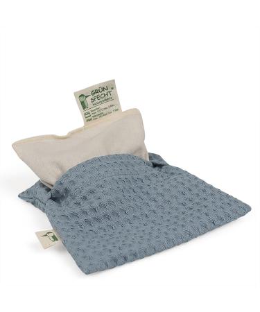 Green Woodpecker Rapeseed Pillow - Washable Heat Pillow for Babies & Toddlers | Waffle Piqu Petrol | Relieves Flatulence & Abdominal Pain - Buy Online on GoSupps.com