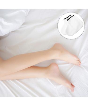 Minkissy Thickened Gloves | 2 Pairs Hand & Foot Masks | White Knitted Bath Gloves for Skincare - Buy Online on GoSupps.com