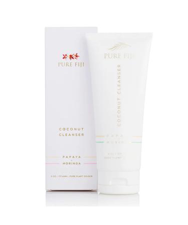 PURE FIJI Coconut Face Wash Hydrating Gentle Face Cleanser Daily Facial Cleanser Cleansing Cream Facial Wash that Leaves Skin Soft Anti-Aging and Fine Lines 6 Oz