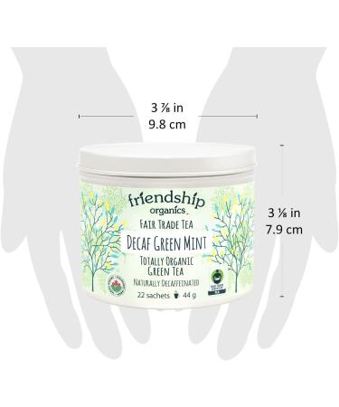 Friendship Organics Decaf Green Mint Tea Bags Organic and Fair Trade 22 Count 22 Count (Pack of 1) - Buy Online on GoSupps.com