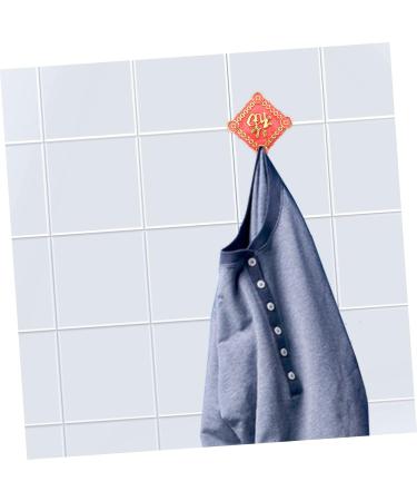 STOBAZA 2pcs Hook up Towel Hook Badroom Wall Hook Metal s Hooks Adhesive Hooks Chinese Style Chinese Knot 8x6cm Assorted Color - Buy Online on GoSupps.com