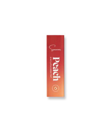 Souvenir Water Based 2-in-1 Lip and Cheek Tint | Vivid Colour Lip and cheeks Stain with Moisturising & Non-sticky Finish | Weightless & Natural Scented. (Sunset Peach)