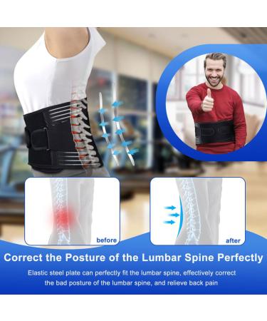 Buy Back Support Belt for Posture Correction - Lumbar Spine Back Bandage with Adjustable Straps - Breathable XL (115-140cm) for Men & Women - Buy Online on GoSupps.com