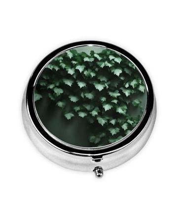 Green Creeperround Pill Box 3 Compartment Round Pill Box Organizer #Portable Travel Pill Box for Traveling.