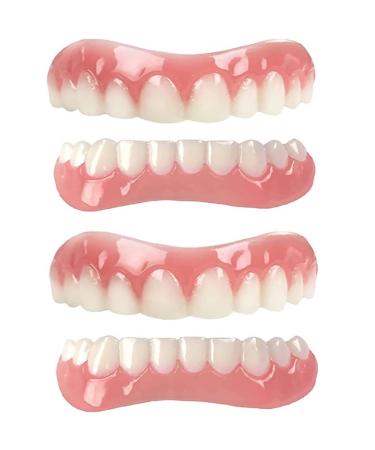 Immediately teeth sticker dental prosthesis provisional natural tone upper jaw and lower jaw perfect smile teeth prosthesis veneer quickly repair your tooth and smile 01.2PCs 2PCs 01