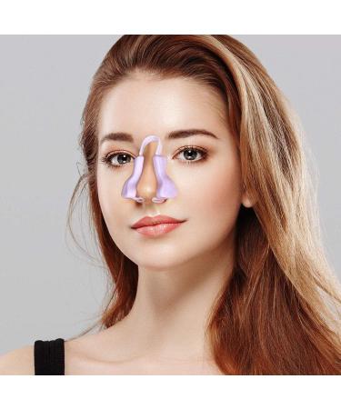Silicone Nose Shaper Clip Nose Corrector Device Nose Bridge Straightener for Watch TV Shop Online with Nose Shaper (nose clip) P-urple nose clip