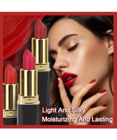 3Pcs Dark Light Bright Red Matte Lipstick Set for Women - Long Lasting Smudge Proof Lipsticks - Ruby Red Lip Stain Makeup Kit - Buy Online on GoSupps.com