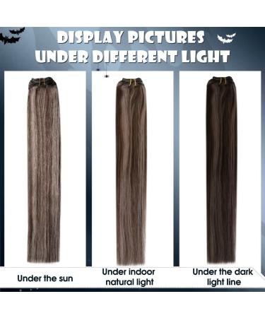 Buy Hetto Clip In Extensions | Real Remy Hair #2/8 Darkest Highlights Light Brown | 120g 55cm | Fast International Shipping - Buy Online on GoSupps.com