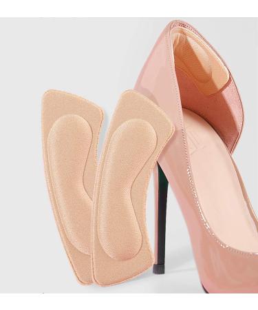 RMEET Heel Cushion Sponge - Self-Adhesive Foot Care Pads for Women - 6 Pairs of Comfort for High Heels - Khaki 10.5x3.5cm - Buy Online on GoSupps.com