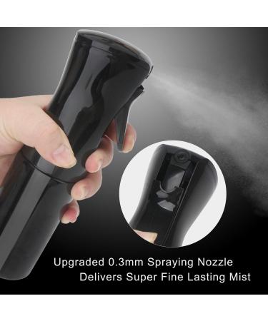 Suream 5.4oz Black Mist Spray Bottle - Fine Mist Styling Water Sprayer - Curly Hair Salon Essential - 160ml Refillable Container for Gardening, Ironing, Cleaning - Buy Online on GoSupps.com