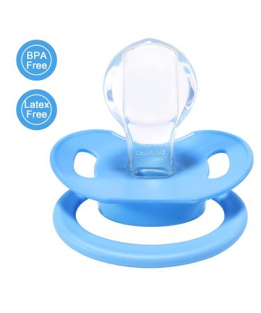 Buy LittleForBig Large Shield Pacifier II - Adult Size Little Elephants Pattern Blue | International Shipping Available - Buy Online on GoSupps.com