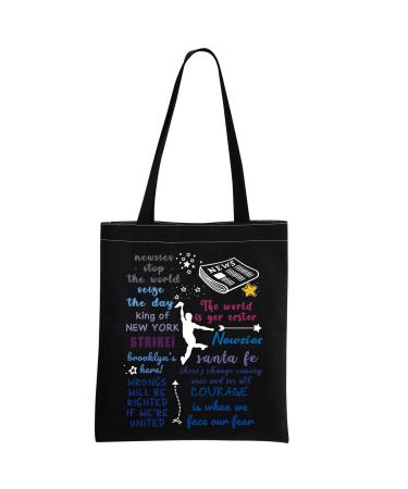 Newsies Tote Bag for Newsies Musical Newsies Newsies Newsies Music Quote News Black Tote Bag