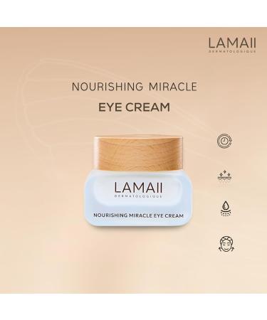 LAMAII Nourishing Miracle Under Eye Cream Treats Dark Circle & Fine Lines Firms Brightens & Hydrates Around Eye Area Anti Aging Eye Cream with LARVOGEN BIOTECH Peptides & Jojoba Oil 30g - Buy Online on GoSupps.com