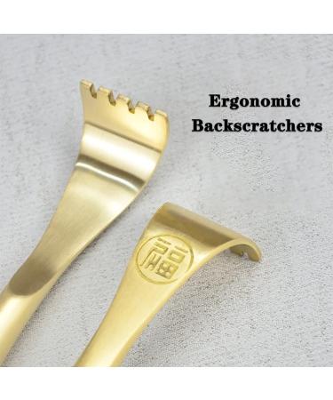 Brass Back Scratcher - Durable 46.5 Rod for Effective Itching Relief | Gold Color | Ideal for Seniors - Buy Online on GoSupps.com