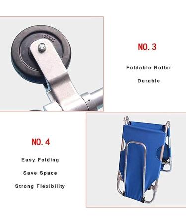 Portable Pushable Rescue Stretcher 4 Wheel Aluminum Alloy Folding Stretcher Simple Stair Wheeled Towing Stretcher for Fire Rescue - Buy Online on GoSupps.com
