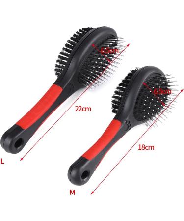 Double Sided Pet Grooming Brush Dog Puppy Grooming Massage Comb for Dogs Cats Cleaning Loose Fur Dirt(M) - Buy Online on GoSupps.com