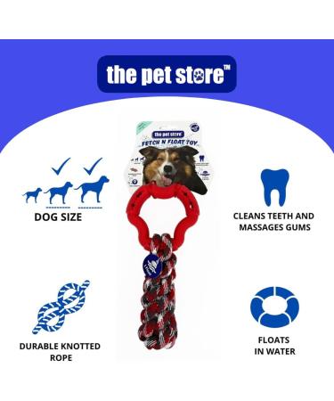 Fetch And Float Dog Toy Chuck And Fetch Rope Strong & Durable Rope & Disk - Buy Online on GoSupps.com