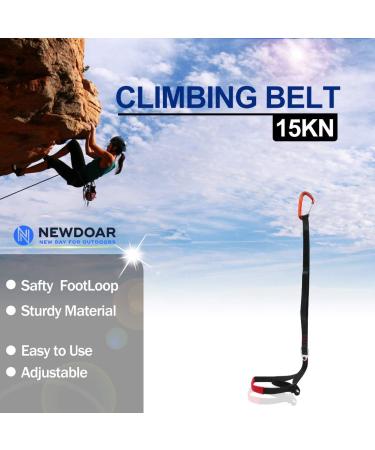 NewDoar Foot Ascender Loop for Climbing - Black Red | Tree Arborist Gear - Buy Online on GoSupps.com