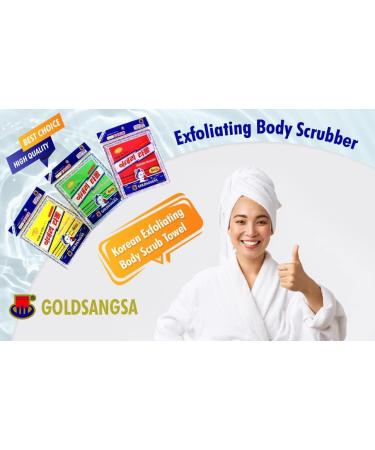 Korean Exfoliating Bath Washcloth Towel 4pcs - GOLDSANGSA Yellow - Buy Online on GoSupps.com