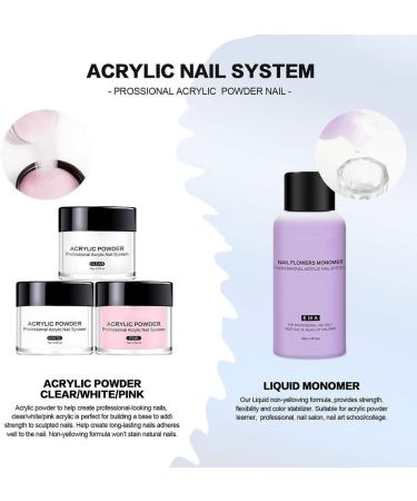 Premium Acrylic Nail Powder Set | Complete Kit with Liquid Nail Brush & Shapes for Extensions & Nail Art - Buy Online on GoSupps.com