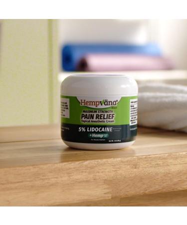 Hempvana Lidocaine 5% Relief Cream - Numbs Irritated Nerves Fast Anorectal Relief Hemp Seed Oil Non-Greasy 4-oz Jar - AS-SEEN-ON-TV - Buy Online on GoSupps.com