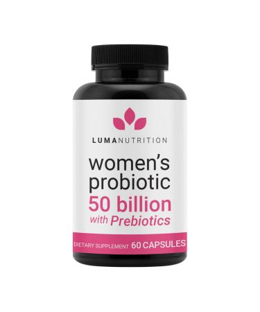 Luma Nutrition Probiotics for Women with Prebiotics - 50 Billion CFU - Formulated for Digestive Immune & Feminine Support - 60 Capsules 60 Count (Pack of 1)