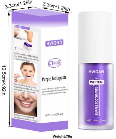 Lila Toothpaste V34 - Whitening Color Correction & Stain Removal | 30ml (4-Pack) - Brightening Booster for Teeth - Buy Online on GoSupps.com