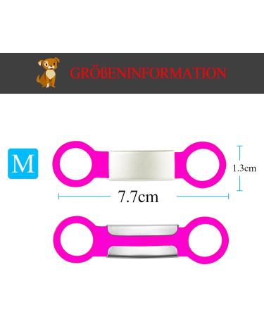 Personalized Silicone Dog ID Tags - 2 Pack Engraved Pet Identity Brands for Dogs & Cats | Fuchsie M - Buy Online on GoSupps.com