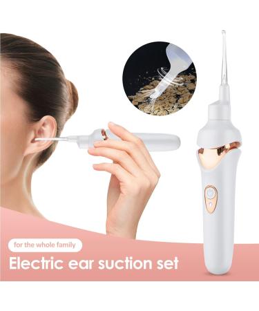 Suction Electric Ear Cleaner - Ear Cleaning Tool for Adults and Kids, Soft Head Ear Wax Removal Kit - White - Buy Online on GoSupps.com