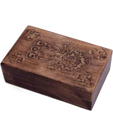 Handmade Decorative Wooden Jewelry Box - Birthday Gift Idea | Jewelry Organizer and Keepsake Box | Treasure Chest Trinket Holder Watch Box Storage - Buy Online on GoSupps.com