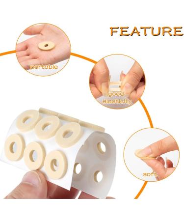 90 Piece Soft Latex Foam Corn Cushions - Self Adhesive Callus Pads for Foot and Heel Pain Relief - Skin Color, 2 Models - One Size - Buy Online on GoSupps.com