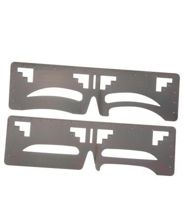 DRESSOOS 2pcs Eyebrow Ruler Makeup Stuff Brow Stencil Tool Eyebrow Guide Stencil Eyebrow Shape Template Ruler 1 count (Pack of 1) As Shown