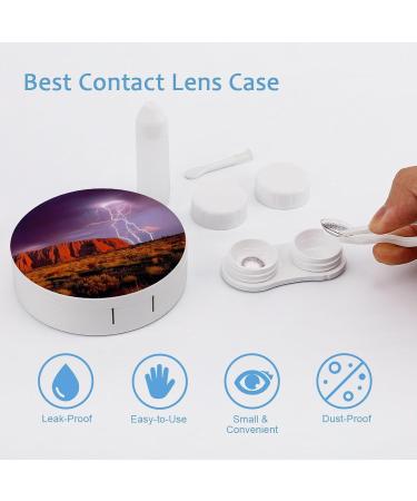 Rocks Desert Storm Contact Lens Travel Kit - Portable Cute Contact Box with Mirror for Daily Outdoor Use - Buy Online on GoSupps.com