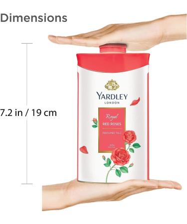 Yardley London Fresh Floral Fragrance Locked in a Fine & Silky Perfumed Talcum Powder (Yardley London Royal Red Rose Pack of 3 250Gram) - Buy Online on GoSupps.com