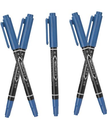 DOITOOL 5pcs Markers Pen Tools Waterproof Embroidered Makers Pens Marking Professional Tattoos 13.9x1.8cm Blue