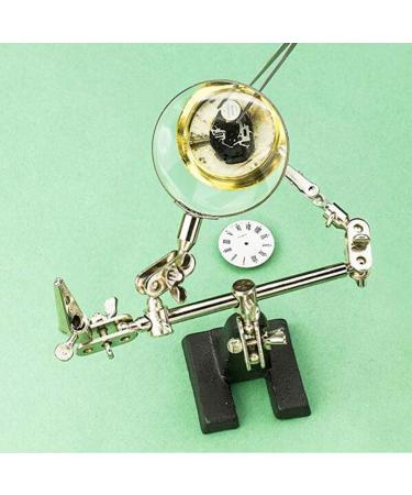 Magnifier Adjustable Magnifier Loupe Third Hand Magnifying Glass with Stand Hands Free with Auxiliary Clips and Soldering Iron Stand for Repairing/inspecting Micro Objects - Buy Online on GoSupps.com