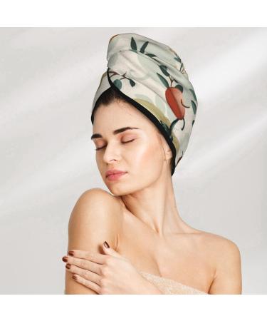 Autumn Pumpkins Leaves Apples Hair Towel Wrap - Super Absorbent Microfiber for Women | Quick Dry Coral Velvet for Long Curly & Thick Hair - Buy Online on GoSupps.com
