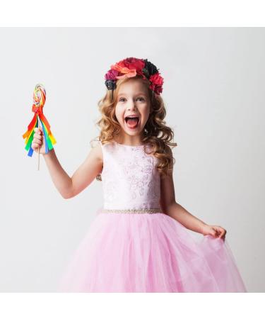 Healeved Rose Flower Headband - Halloween Flower Crown Headdress for Women Boho Floral Headband for Halloween Costume Accessory Cosplay Wedding Party - Buy Online on GoSupps.com