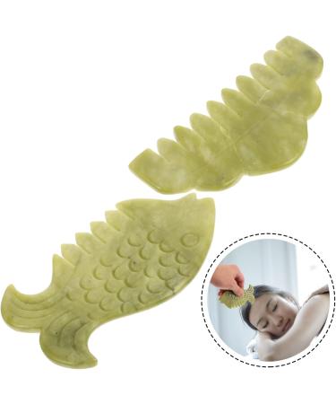 Anneomas Jade Comb & Gua Sha Set - Scalp & Face Massage Tools for Ultimate Relaxation | Portable Skin Care Devices - Buy Online on GoSupps.com