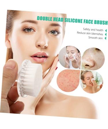 Ipetboom Cleansing Brush USB Facial Cleaning Tools Makeup Skincare Removal Silicone Face Scrub Facial Scrubber Brush Cleaning Brush Manual Exfoliator Face Brush Miss Pp Makeup Remover White - Buy Online on GoSupps.com