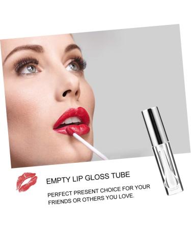 FOMIYES Highend 3ml Lip Gloss Tube Set 10pcs Silver Hollow Lipstick Containers Leakproof Fashionable for Travel - Buy Online on GoSupps.com