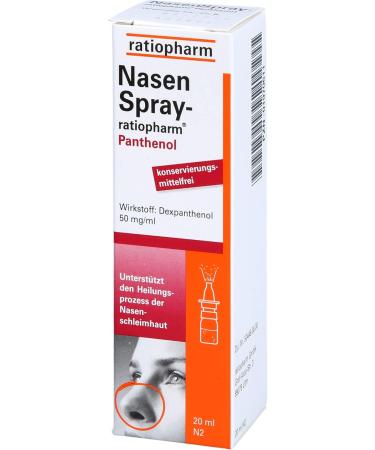 NasenSpray ratiopharm Panthenol 20 ml - Nourishing & Healing Nasal Spray for Instant Relief - Buy Internationally - Buy Online on GoSupps.com