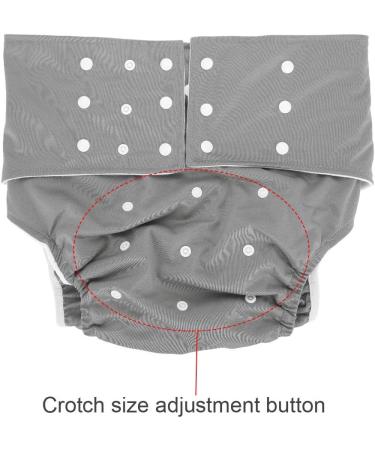 Adjustable Gray Adult Diaper Pants - Washable Reusable Cloth Diapers for Incontinence - Buy Online on GoSupps.com