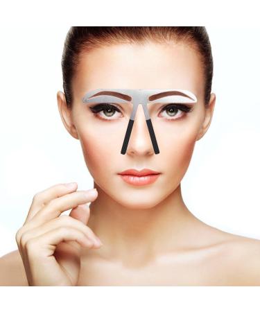 Eyebrow Patterns DIY Stencil  Stainess Steel Eyebrow Ruler Measurement Tattoo Microblading Permanent Makeup Gold Ratio Positioning Tool (European Style Eyebrow)